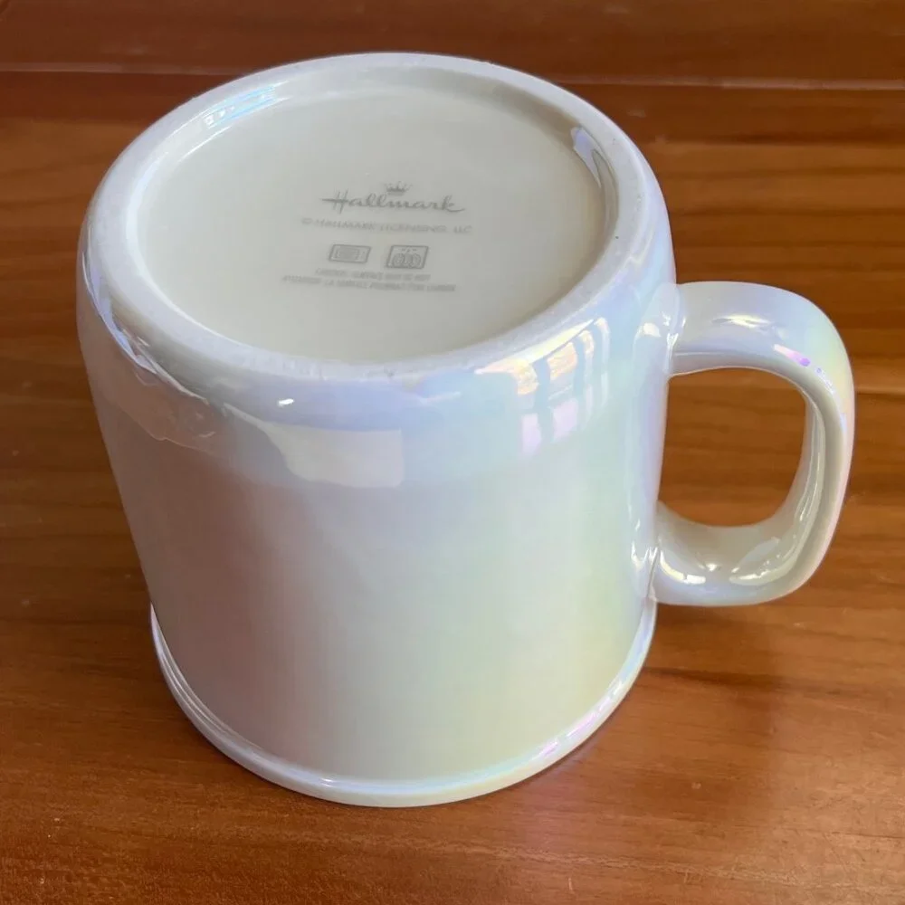 Hallmark 50th Retro Birthday Mug, Pearlescent White and Orange, Coffee Mug